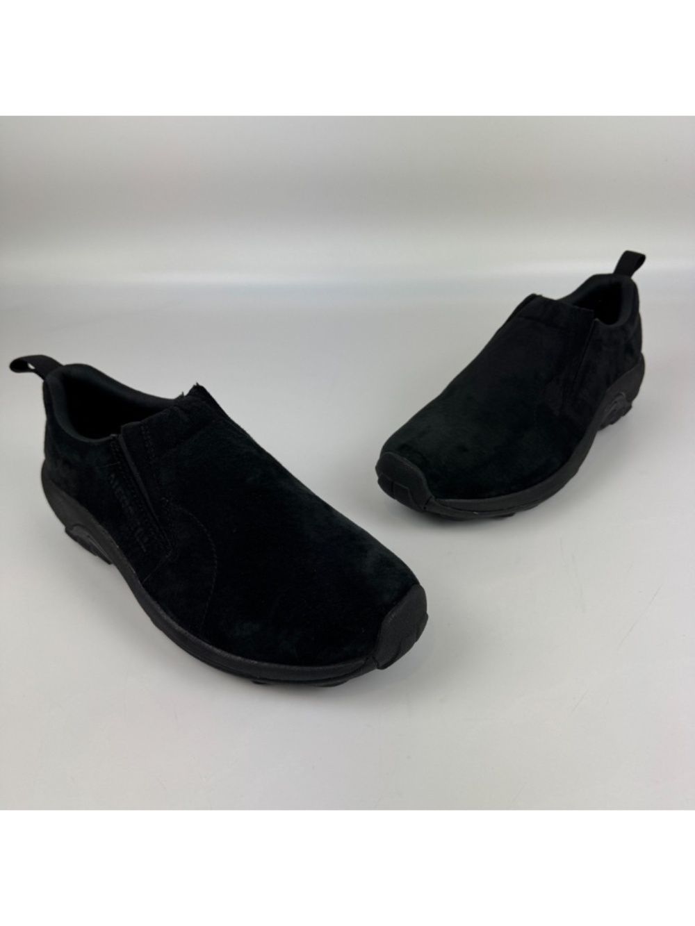Merrell Mens Size 10 Jungle Moc Ice+ J004247 Black Suede Vibram Slip On Shoes